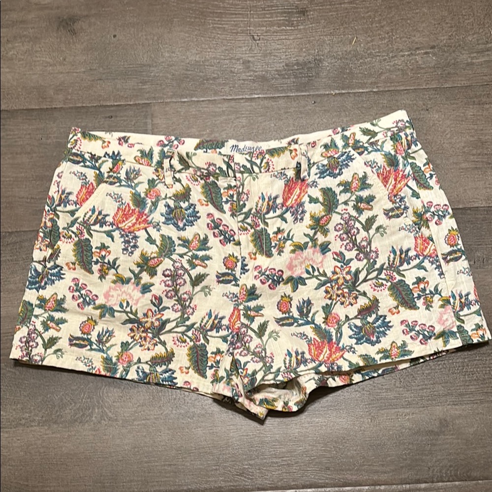 Madewell Cream High Waist Shorts